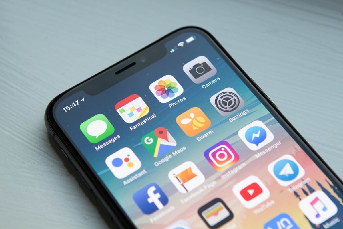 Mobile app UI on smartphone
